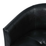 PU Leather Barrel Chair with Ottoman B343P317238