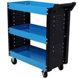 3 Tier Rolling Tool Cart on Wheels,Heavy Duty Utility Tool Cart with Pegboard for Repair Shop, W465P146341