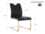 Modern Dining Chairs with Faux Leather Padded Seat Dining Living Room Chairs Upholstered Chair with W210127294