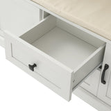 Hall Tree with 3 Hooks , Coat Hanger, Entryway Bench, Storage Bench, 3-in-1 Design, 47.2INCH, for 65259861