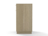 10-Gallon Woodgrain Tilt-Out Trash Can Cabinet with Wave-Textured Drawer & Pull-Out Bin 42935514