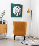 ZUN Elon Contemporary Velvet Upholstered Accent Chair, Gold T2574P164256