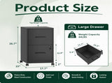 2 Drawer Metal File Cabinet with Lockable,Vertical Under Desk Steel Filing Cabinet with Adjustable 70455011