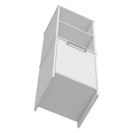 ZUN Eiffel Kitchen Pantry, Two External Shelves, Single Door Cabinet, Two Interior Shelves White -White B20091907