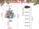 2PCS 50 LED Solar Artificial Christmas Tree - Lifelike Design with 2 Lighting Modes, 600mAh Battery 45456038