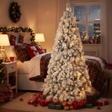 4FT Artificial Plant with 350 Tips Flocked Christmas Tree Snowy PVC Branches Stable Metal Stand Easy 59657549