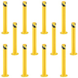 ZUN Safety Bollard Post, 42 Inch Height Steel Bollards, 3 Inch Diameter Parking Bollard, Yellow Powder 15510086