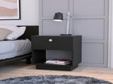 Black 1-Drawer Nightstand B062P175090
