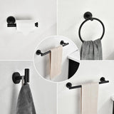 ZUN 6 件套不锈钢浴室毛巾架套装壁挂式 6 Piece Stainless Steel Bathroom Towel Rack Set Wall Mount 22987998