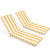 ZUN 2PCS Set Outdoor Lounge Chair Cushion Replacement Patio Funiture Seat Cushion Chaise Lounge W2911P203990