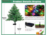 Solar Christmas Tree Outdoor Decor, Waterproof Solar Xmas Decorations Garden Stake Lights, 97560941