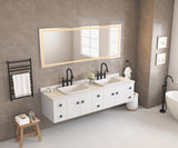 96 x 36 Inch LED Bathroom Mirror with Front and Backlight, Wall Mounted Vanity Mirror, Anti-Fog, W2287P281174