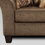 Camero Fabric Pillowback 2-Piece Living Room Set, Sofa and Loveseat, Brown T2574P195444