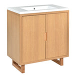 ZUN 30" Bathroom vanity Set with Sink, Combo Cabinet, Bathroom Storage Cabinet, Solid Wood Frame 13281534