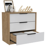 Kaia 3 Drawers Dresser, Superior Top -White / Pine B20092021