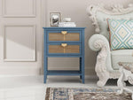 ZUN American furniture,2 Drawer Side table,Naturel Rattan,End table,Suitable for bedroom, living room, W688121897