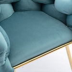 ZUN Luxury modern simple leisure velvet single sofa chair bedroom lazy person household dresser stool W1170109326