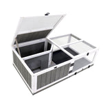 ZUN 43"Upgrade waterproof tray, activity tray, wooden turtle house indoor small animal turtle cage 98540443