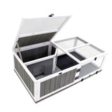 ZUN 43"Upgrade waterproof tray, activity tray, wooden turtle house indoor small animal turtle cage 98540443