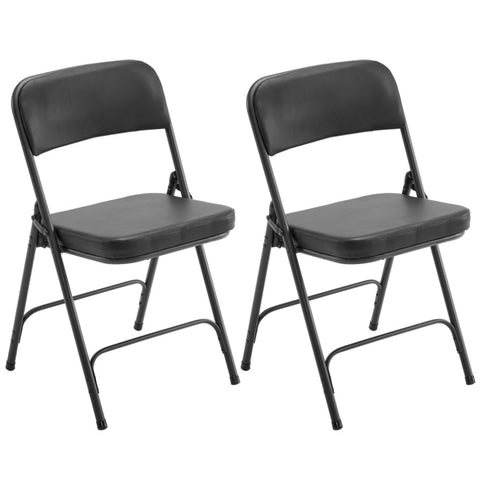ZUN 2 Pack Metal Folding Chairs with Padded Seat and Back, for Home and Office, Indoor and Outdoor 69307618