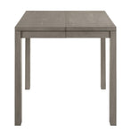 ZUN 1pc Contemporary Counter Height Expandable 18"LEAF Square Table Rustic Brown Gray Finish Dining B011P240948