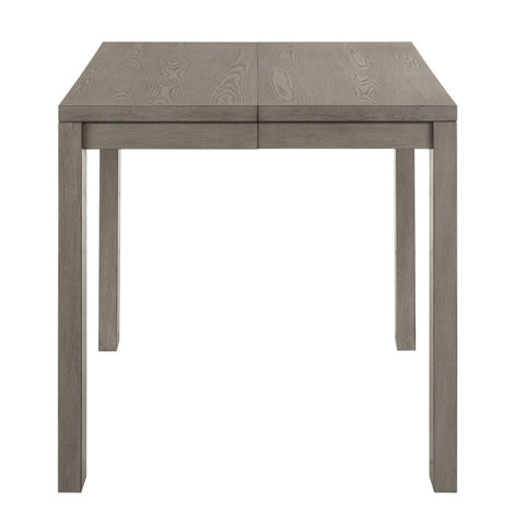 ZUN 1pc Contemporary Counter Height Expandable 18"LEAF Square Table Rustic Brown Gray Finish Dining B011P240948