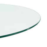 Modern Kitchen Glass dining table ROUND Tempered Glass 31.5" BAR Table top,Clear BAR Table Metal GL-W210P195510