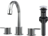 Widespread Bathroom Sink Faucet Chrome 2 Handle 8 inch 3 Hole 360&degSwivel Spout Vanity Sink with 97002922