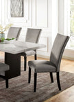 ZUN Attractive Set of 2pc Side Chairs Dining Room Furniture Gray Flannelette Seat Nailhead Trim Kitchen B011P246253