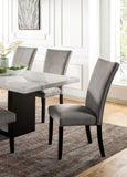 ZUN Attractive Set of 2pc Side Chairs Dining Room Furniture Gray Flannelette Seat Nailhead Trim Kitchen B011P246253