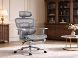 Ergonomic Mesh Office Chair with Lumbar Support, 2D Headrest & Retractable Footrest, Reclining 55060219