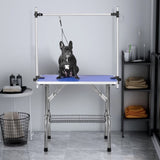 ZUN 36" Folding Dog Pet Grooming Table Heavy Duty Stainless Steel pet dog Cat Grooming Table 00891082