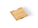 (3 pack)Natural Bamboo Coaster 4 Pack Set, 4.52 x 4.52 x 1.65 inch 44742923