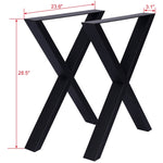 ZUN X Table Legs 28X 24" ,Wide Metal Table Legs , Heavy Duty Steel Desk Legs Table Leg Dining Table Legs W46541483