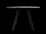 Modern minimalist circular dining table, gray cement texture, suitable for restaurants, kitchens, W1727P251172