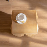 23.62"Height Three-dimensional Embossed Pattern Design Retro Side Table,Retro Wooden Nightstand W75770647