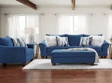 Camero Fabric Pillowback 3-Piece Sofa Set, Navy Blue T2574P195790