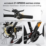 ZUN A26322 26-inch mountain bike adult aluminum frame shock absorbing front fork bike 21-speed disc W709P174689