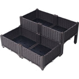 4 Piece Raised Garden Bed with Legs, Self-Watering Planter Box Raised Bed to Grow Flowers, Herbs & W465P187484