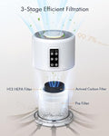 ZUN Air Purifiers for Home Large Room with Night Light up to 1076ft², H13 True HEPA Air Cleaner with 45230259