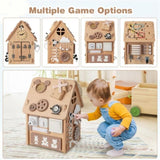 Playhouse Multi-purpose Busy House with Sensory Games and Interior Storage Space Games 09225353
