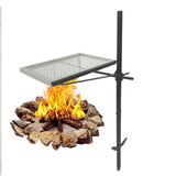 Rotating Campfire Grill,Fire Pit Grill,Heavy Duty Steel Grill,360&deg Adjustable Open Fire Outdoor 76433864