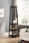 ZUN Vassen Coat Rack w/ 3-Tier Storage Shelves in Black Finish T2574P164223