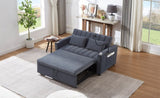 55.9" Convertible Sofa Bed Loveseat Sofa with Three USB Ports, Two Side Pockets, Two Cup Holders and WF322620AAC
