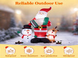 8FT Inflatable Christmas Santa Accordion Player with LED Lights & Music, Snowman Reindeer Outdoor 43276513