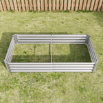 ZUN Raised Garden Bed Outdoor, 6×3×1ft , Metal Raised Rectangle Planter Beds for Plants, Vegetables, and 57393936