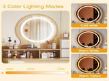 Makeup Vanity Desk 3 Adjustable Lighted Mirror solid wood table feet , Dressing Table Set 08035999