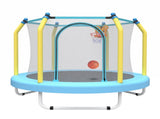 55-inch Trampoline for Kids Indoor & Outdoor Small Toddler Trampoline with Basketball Hoop 04726113