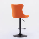 A&A Furniture,Swivel Velvet Barstools Adjusatble Seat Height from 25-33 Inch,17.7inch base, Modern W114359280