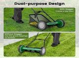 16 Inch Push Lawn Mower with Grass Catcher Bag-Green 52314840